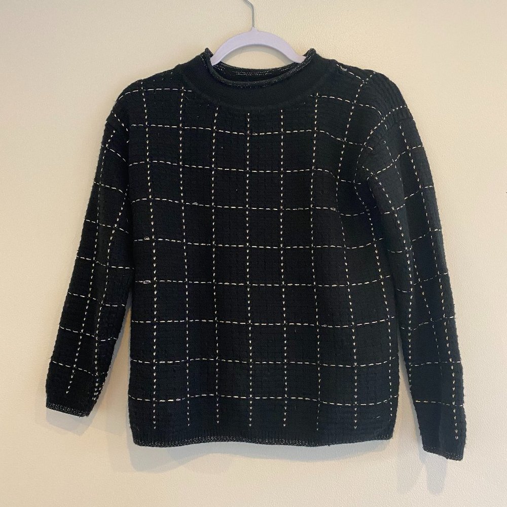 Karl Lagerfeld Black and Gold Sweater